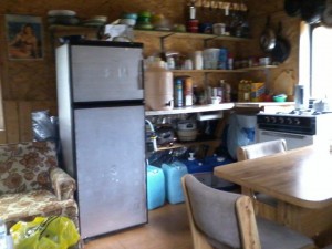 kitchen area of cabin