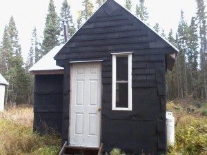 small cabin on property