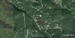 close up satellite view of property
