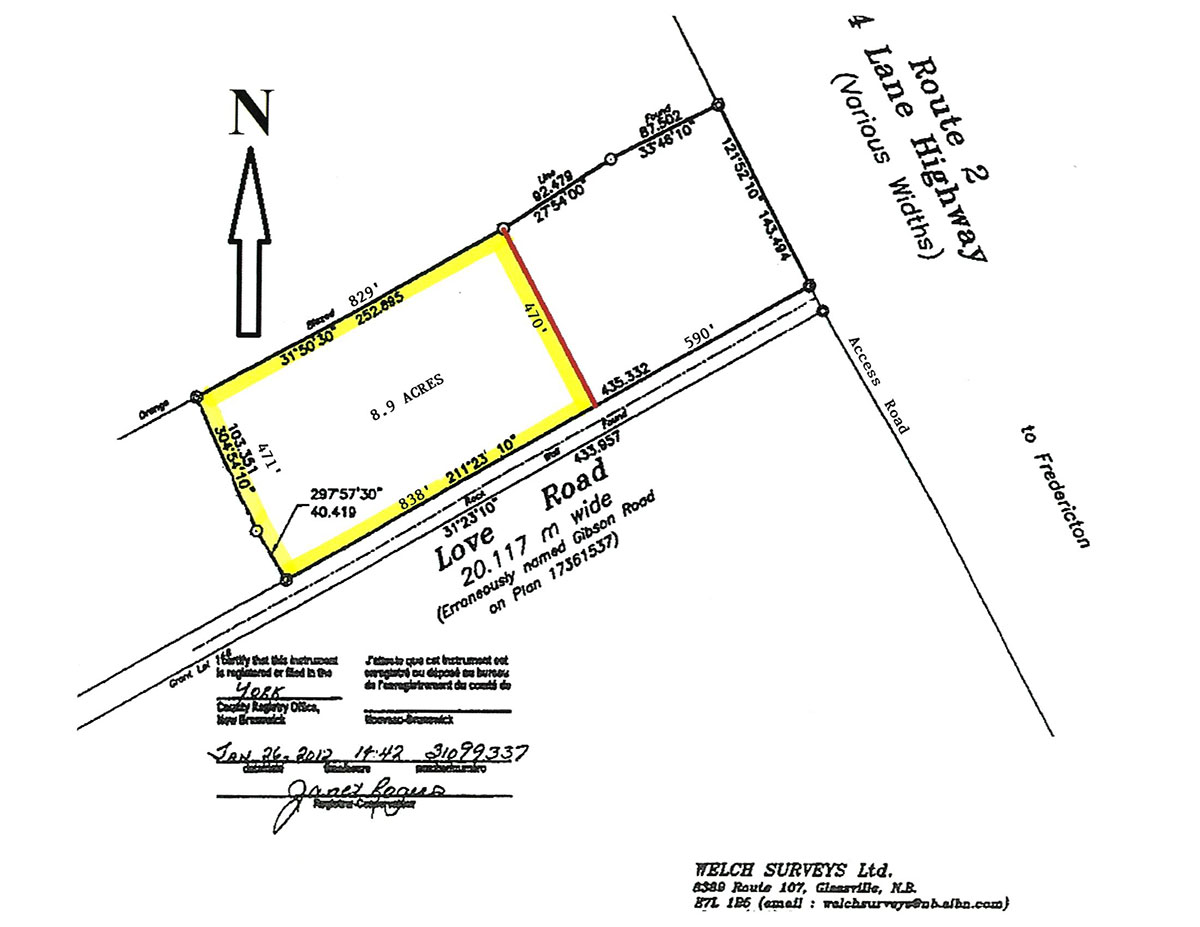 Frederictonsurvey Dignam Land Land for Sale in Canada