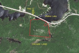 view of lake from property